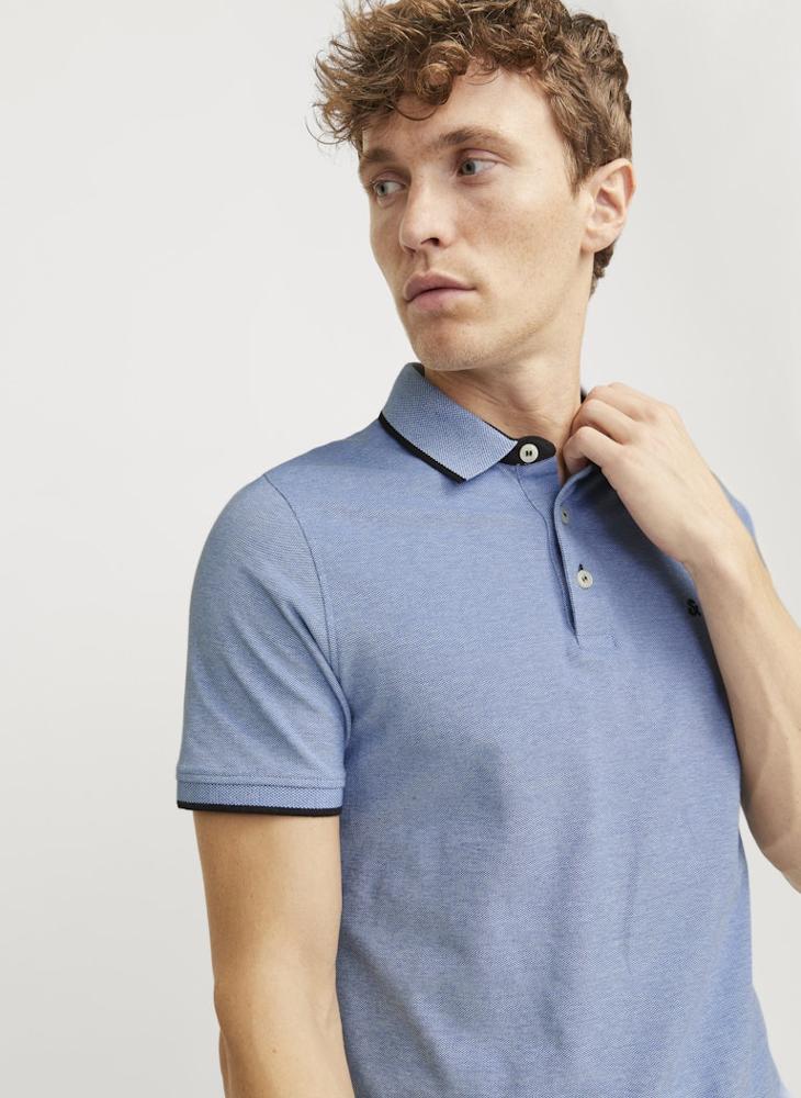 JACK & JONES - Jjepaulos Logo Print Polo Shirt - Image 1