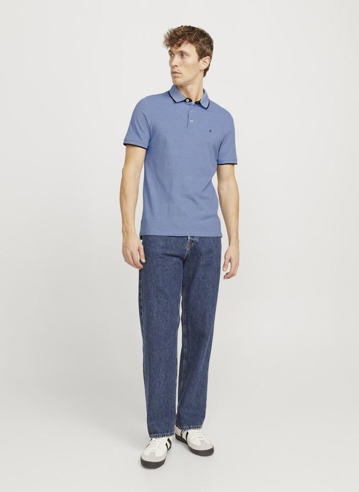 JACK & JONES - Jjepaulos Logo Print Polo Shirt - Image 1