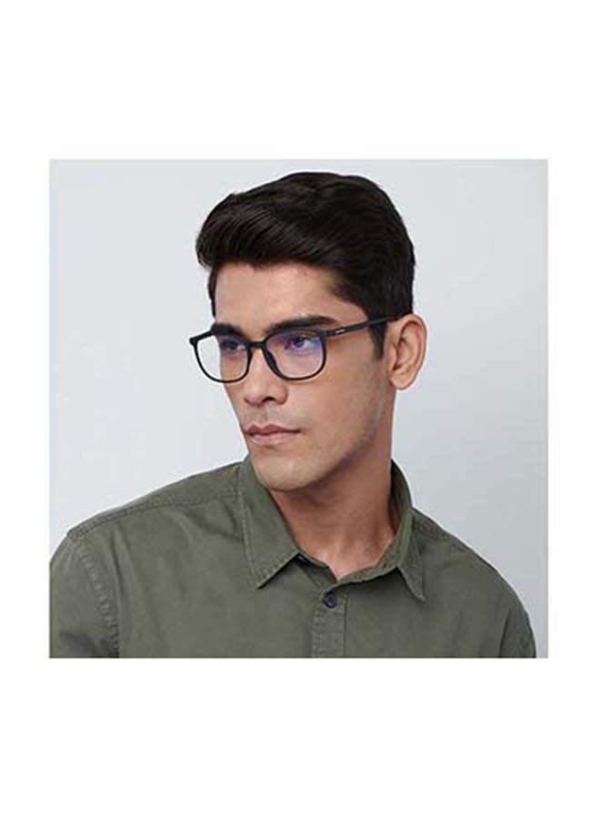 لينسكارت بلو نظارة طبية للكمبيوتر بعدسات بدون درجة وبإطار كامل وبتصميم لامتصاص الأشعة الزرقاء ومضادة للتوهج مستطيلة الشكل طراز LB E13739 - مقاس 53 مم - سوداء اللون - Image 5