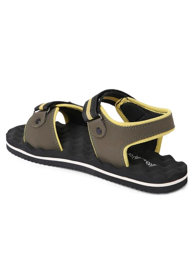 Take Two Men Brown Velcro Strap Sandals By Peterpapa