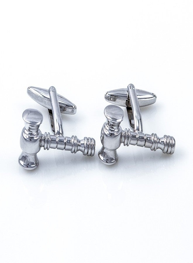 MRCUFF Lawyer Attorney Judge Law 4 Different Pairs Cufflinks with a Presentation Gift Box & Polishing Cloth (Lawyer 4 Pack 1) - Image 4
