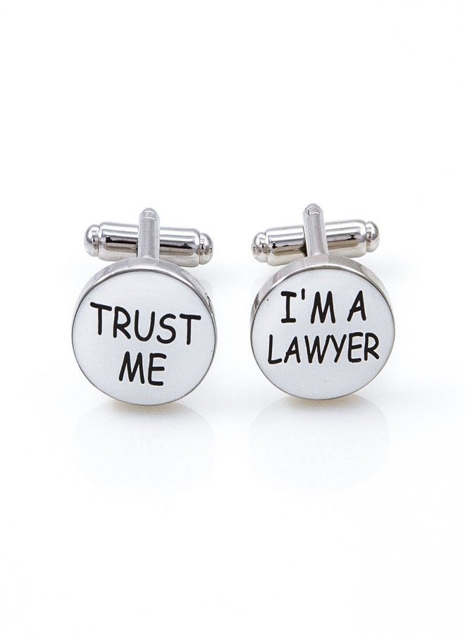 MRCUFF Lawyer Attorney Judge Law 4 Different Pairs Cufflinks with a Presentation Gift Box & Polishing Cloth (Lawyer 4 Pack 1) - Image 5