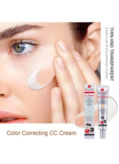 ibcccndc Skin Tone Correcting CC Cream with Centella Asiatica, Concealing and Moisturising CC Cream Color Correcting, Repairing Redness and Acne Marks, Water and Sweat Resistant, SPF 25 (02#LIGHT)  - Image 4