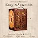 Fsolis Book Nook Kit DIY Miniature Dollhouse Kit 3D Puzzles for Adults and Beginners 127 Wooden Pieces Tiny House Mini Booknook Craft Bookshelf Decor Gifts for Women Book LoversBookshop Memory - Image 4