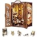Fsolis Book Nook Kit DIY Miniature Dollhouse Kit 3D Puzzles for Adults and Beginners 127 Wooden Pieces Tiny House Mini Booknook Craft Bookshelf Decor Gifts for Women Book LoversBookshop Memory - Image 2