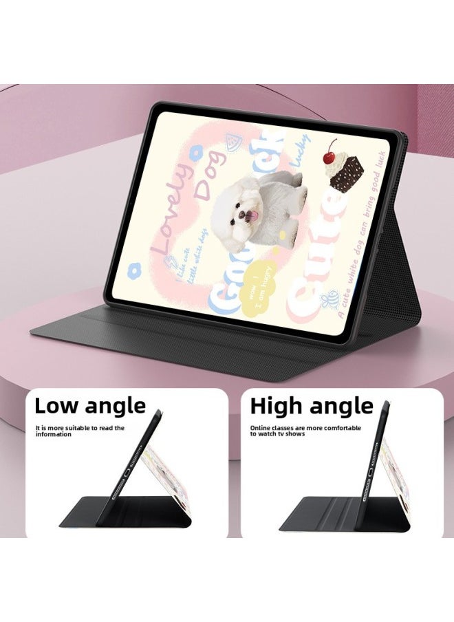 Suitable For BBK Home Teaching Machine Protective Cover S5Dc/S5s/X2P/A2/T3/little Genius T1 Tablet 9.7 Shell 11-Color:T74 Sweet Tom Cat [book Regular]]-Applicable Model:Dedicated For BBK S5 PRO (11-inch)