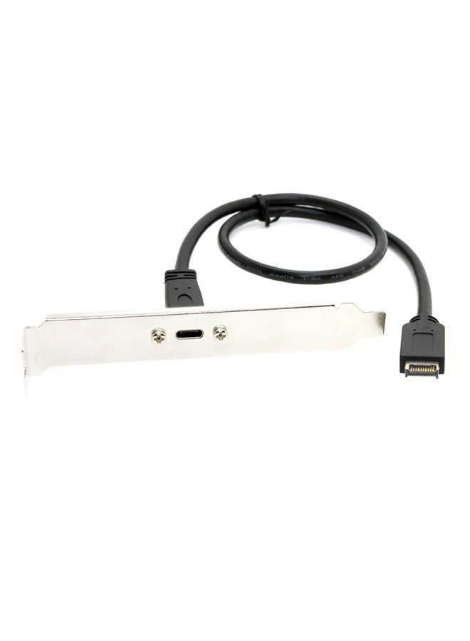 Cablecc USB 3.1 Front Panel Header to USB-C Type-C Female Extension Cable 40cm with Panel Mounting Screw - Image 5
