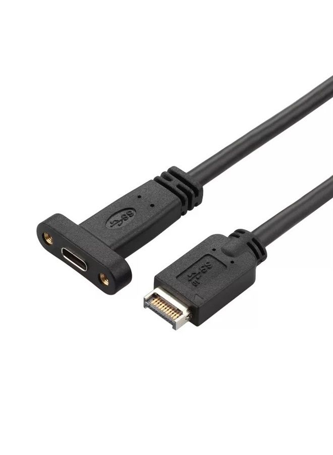 Cablecc USB 3.1 Front Panel Header to USB-C Type-C Female Extension Cable 40cm with Panel Mounting Screw - Image 4
