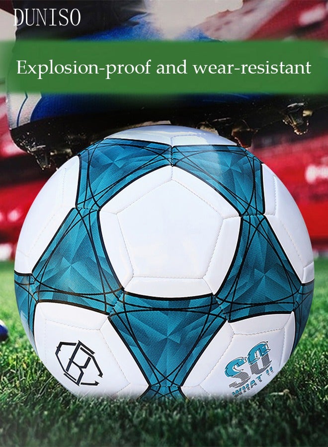 DUNISO Soccer Ball Size 5 High Quality Football for Training Playing Waterproof And Wear Resistant Football for Official Matches with Air Pump Net bag and Ball Needles Indoor Outdoor Game Soccer Ball - Image 5