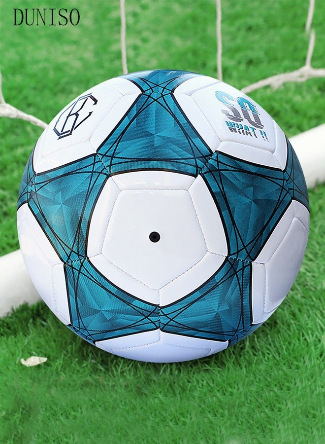 DUNISO Soccer Ball Size 5 High Quality Football for Training Playing Waterproof And Wear Resistant Football for Official Matches with Air Pump Net bag and Ball Needles Indoor Outdoor Game Soccer Ball - Image 4