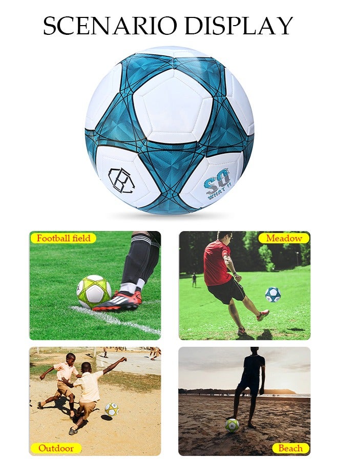 DUNISO Soccer Ball Size 5 High Quality Football for Training Playing Waterproof And Wear Resistant Football for Official Matches with Air Pump Net bag and Ball Needles Indoor Outdoor Game Soccer Ball - Image 3