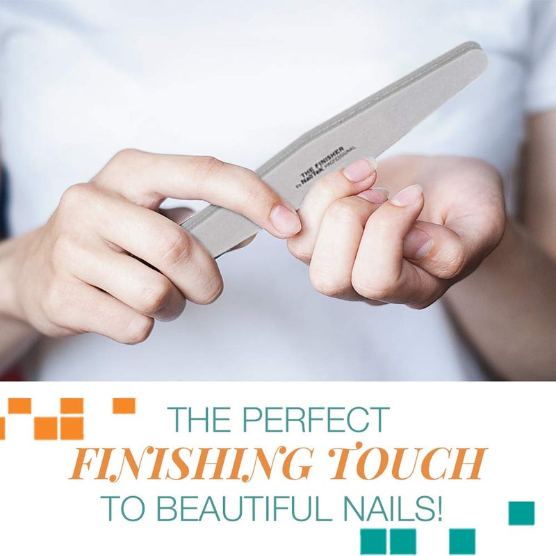 Nail Tek The Finisher File, Professional Double-sided 240/400 Grit Nail File to Shape and Smooth Acrylic, Gel, and Natural Nails, Nail Polish Remover, Must-Have Manicure and Pedicure Kit Tool, 6 Pack - Image 4