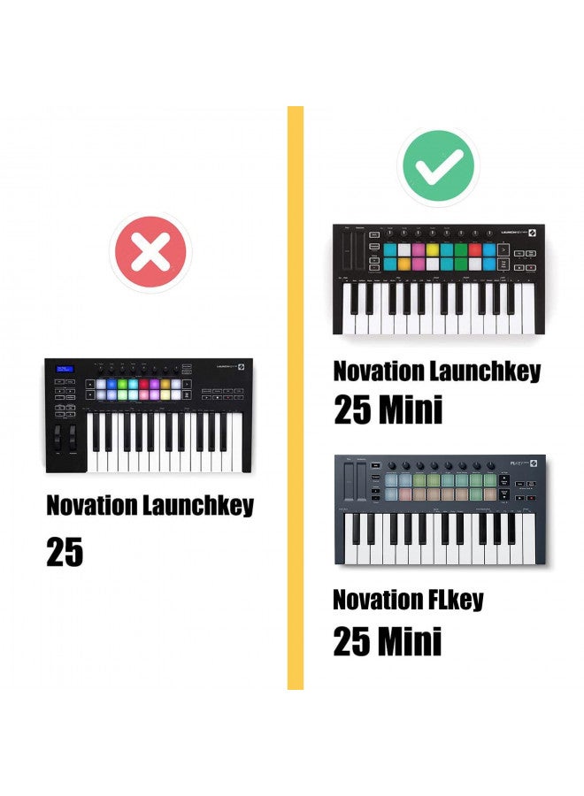 co2CREA Hard Travel Case Replacement for Novation Launchkey Mini MK3 / FLkey Mini 25-Key MIDI Keyboard Controller - Image 3