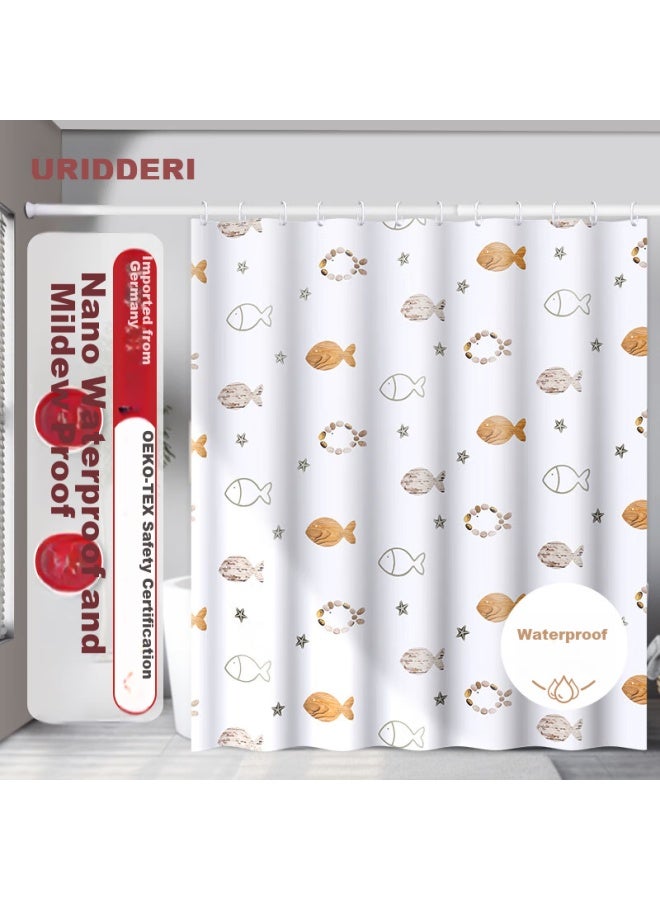 Ridder German Import, Shower Curtain Waterproof Bathroom Shower Parion Ocean World 180*200cm