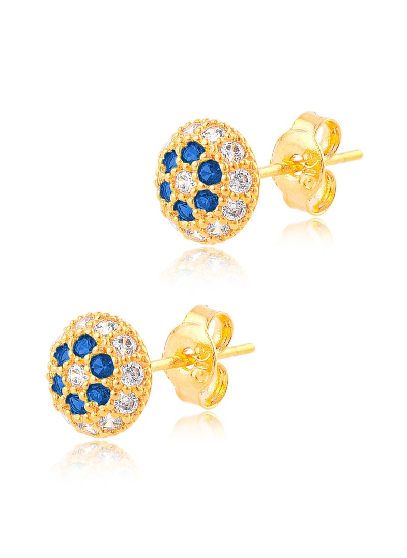 BAFLEH JEWELLERY - 22kt Gold Round Earrings for Everyday - Image 1