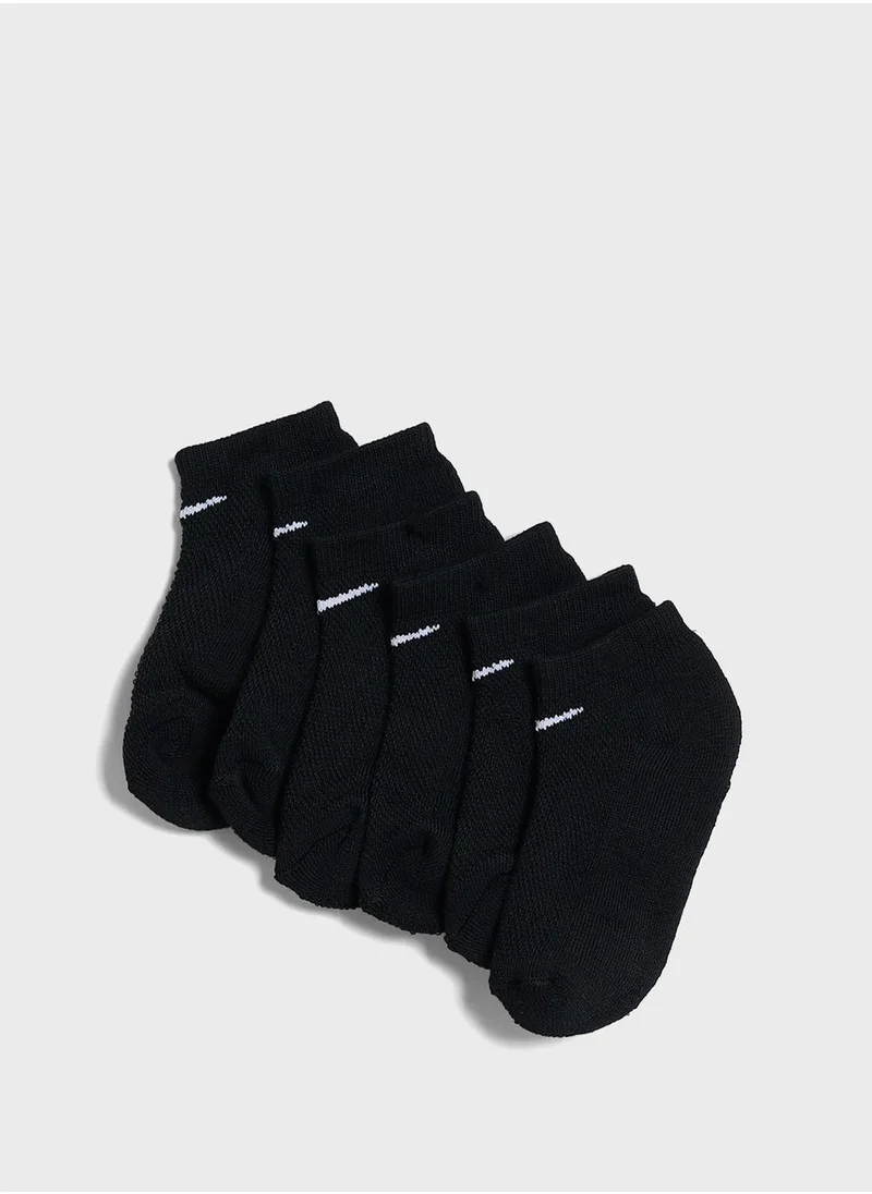 Nike Kids 6 Pack No Show Mesh Cushioned Socks