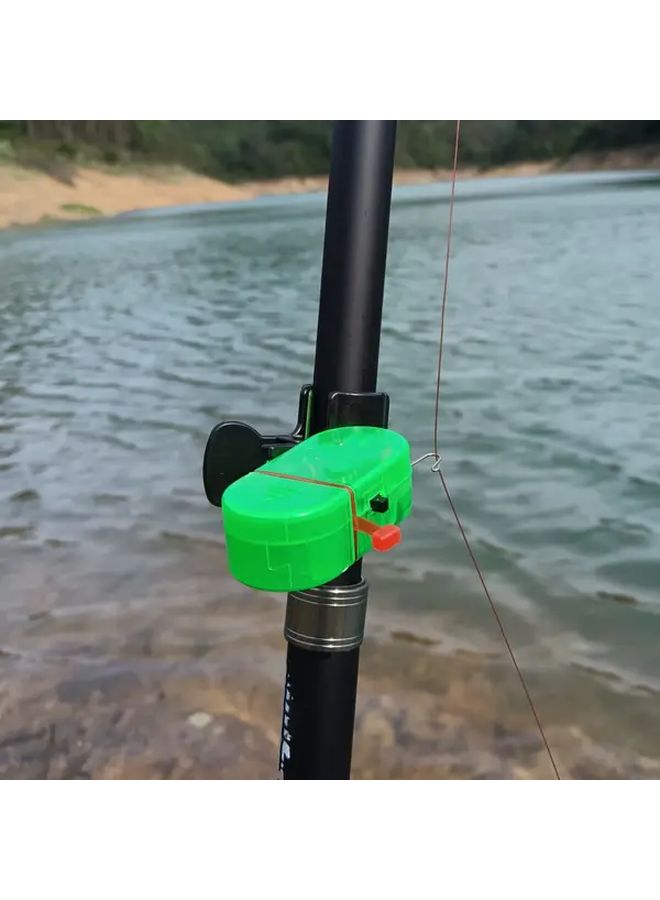 Sensitive Fishing Alarm with LED Light Night Fishing Gear Clamp Type Coal Black - Image 1