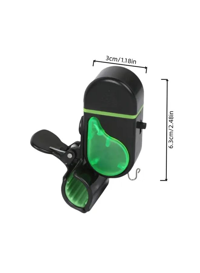 Sensitive Fishing Alarm with LED Light Night Fishing Gear Clamp Type Coal Black - Image 5