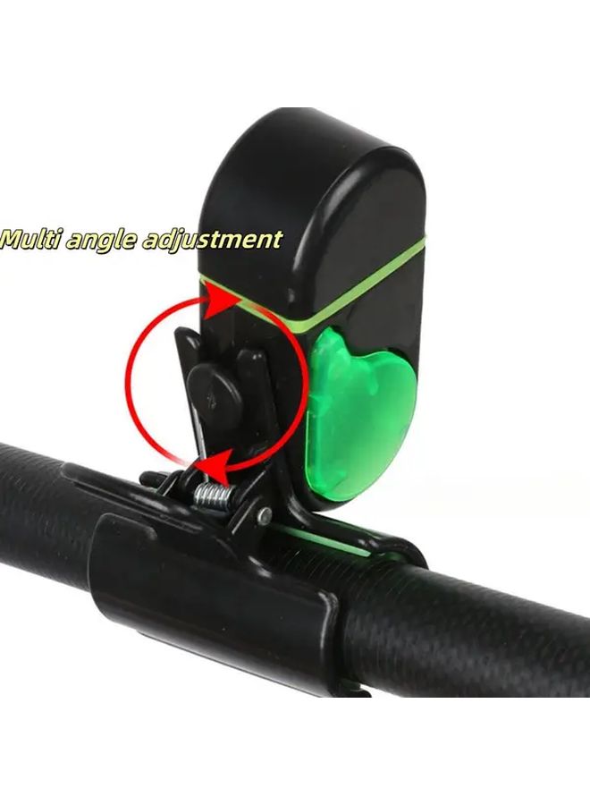 Sensitive Fishing Alarm with LED Light Night Fishing Gear Clamp Type Coal Black - Image 3