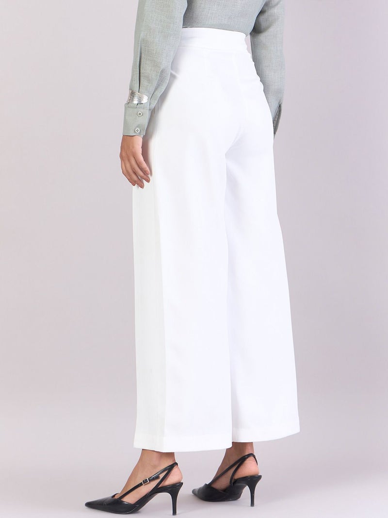 Powersutra White High Waist Trousers for Women - Image 5