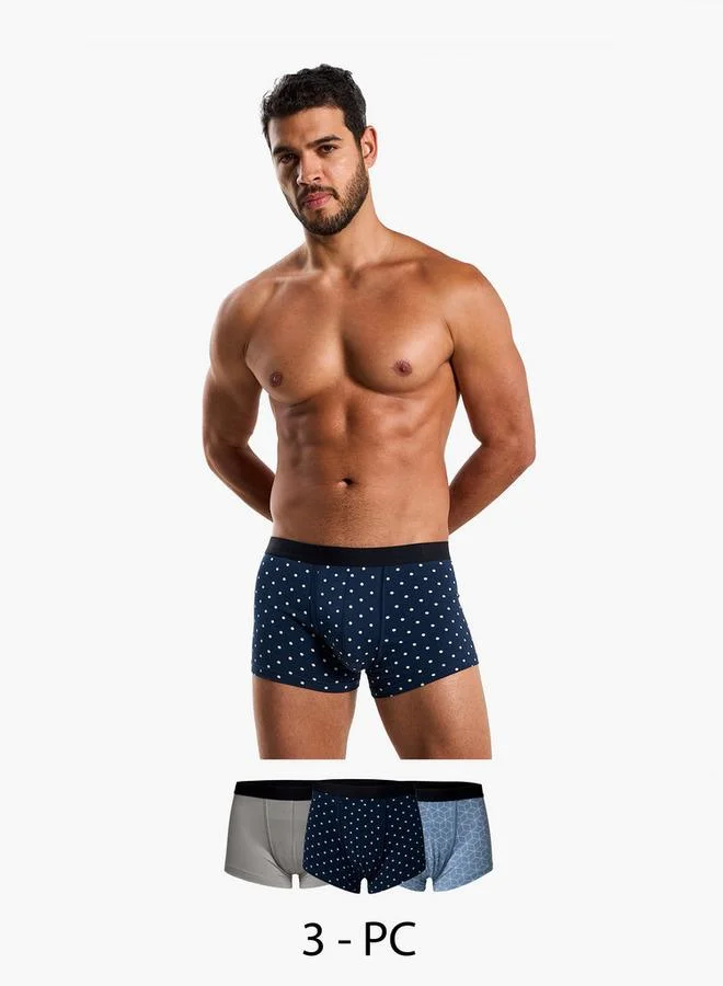 Splash FAV Men Printed Cotton Hipster Trunks Pack of 3