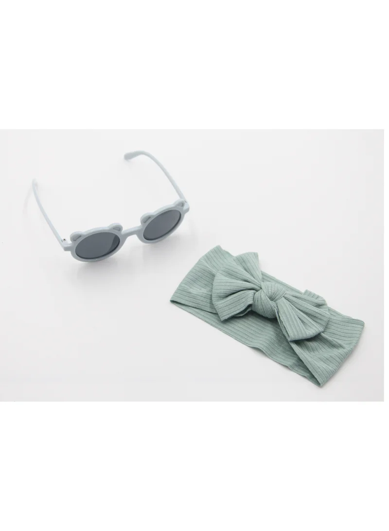 D'Daniela Ana Glasses and Headband Set For Babies and Girls Olive Colour