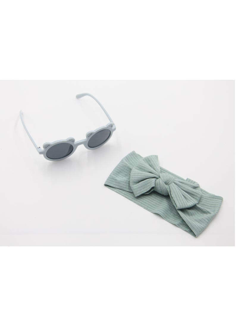 D'Daniela - Ana Glasses and Headband Set For Babies and Girls Olive Colour - Image 1