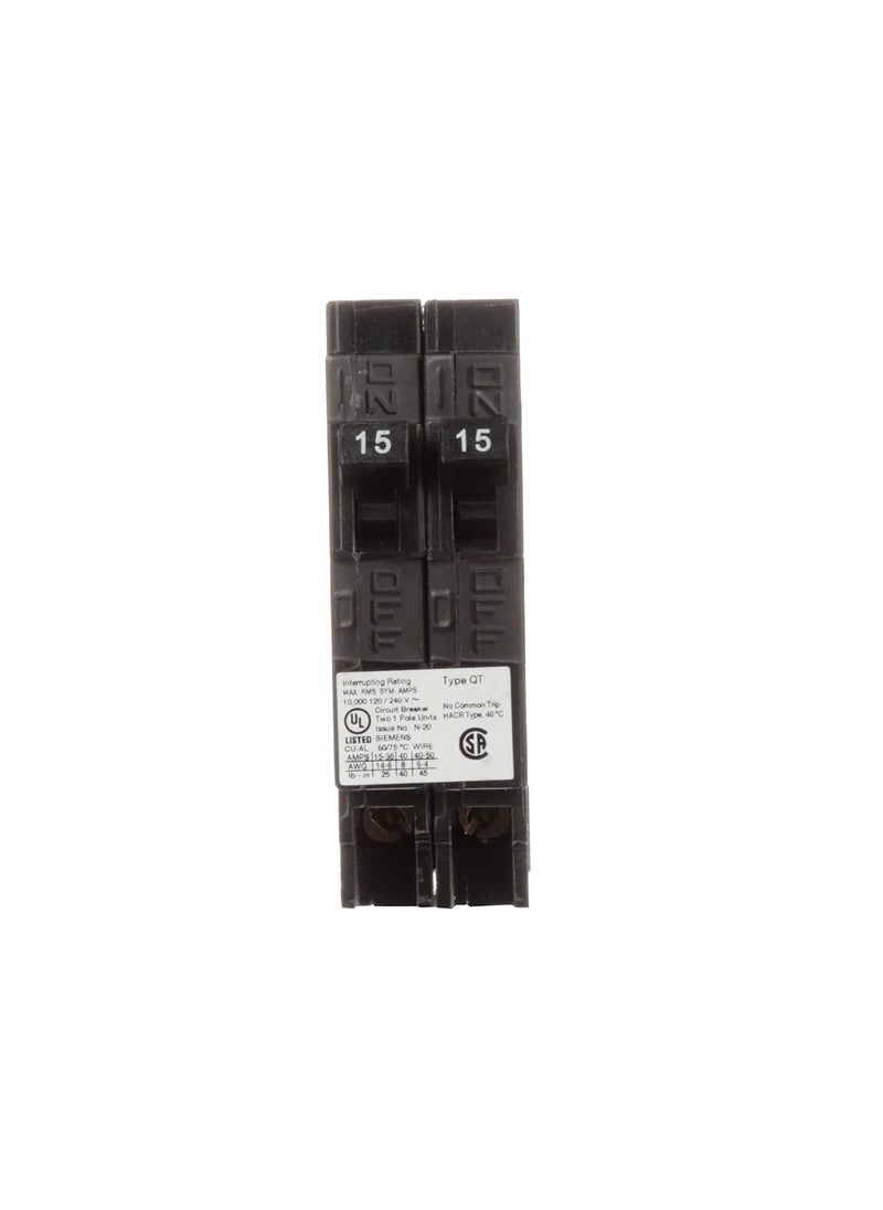 SIEMENS Siemens HI Q1515NC Two 15Amp Single Pole 120Volt NonCurrent Limiting Circuit Breaker  - Image 3