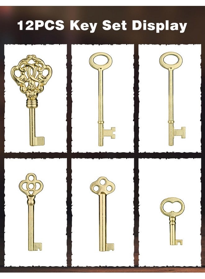 Mellbree Skeleton Key, 12-Key Universal Hollow Barrel Skeleton Keys Kit for Antique Dresser, Chinese Cabinet, Antique Furniture and Old Style Cabinets or Doors, Select Antique Furniture Limited Compatibility - Image 2