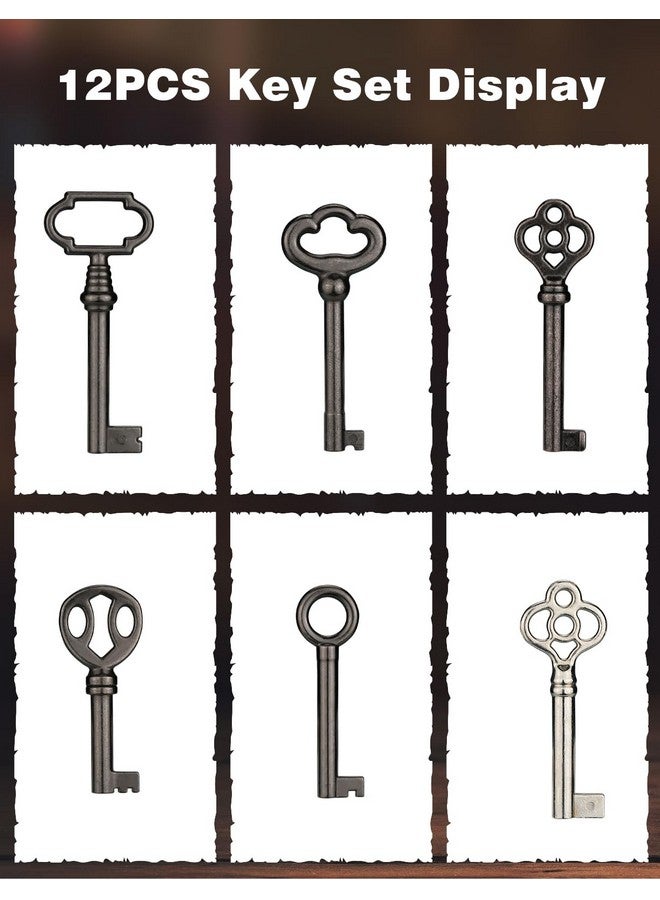 Mellbree Skeleton Key, 12-Key Universal Hollow Barrel Skeleton Keys Kit for Antique Dresser, Chinese Cabinet, Antique Furniture and Old Style Cabinets or Doors, Select Antique Furniture Limited Compatibility - Image 3