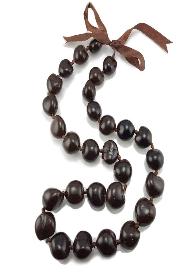 بلو ريكا مجموعة قلادة وسوار BlueRica Kukui Nut Lei (بني) - Image 2