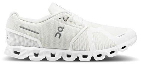 ON Women's Cloud 5 Sneakers – Lightweight, Breathable Everyday Shoes All-Day Comfort with CloudTec® Cushioning – Sleek White Design Perfect for Travel, Errands, or Urban Adventures Sustainable Materials with Speed-Lacing System for Easy Wear