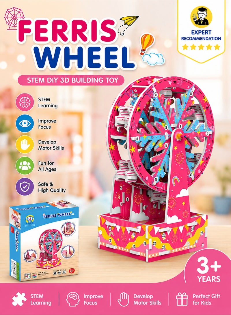 Saudi Select Enchanting STEM DIY Ferris Wheel Building Toy for Early Development - Fun Learning & Education Science Kit, Family Parenting Game, Party Gift for Boys and Girls - Image 1