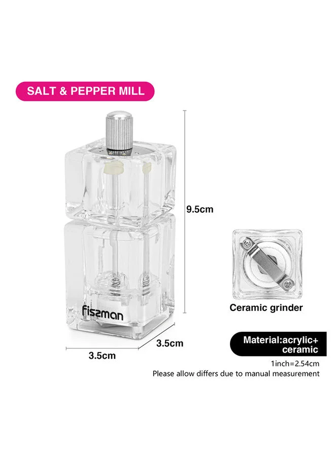 Fissman Salt And Pepper Mill 9.5cm Acrylic