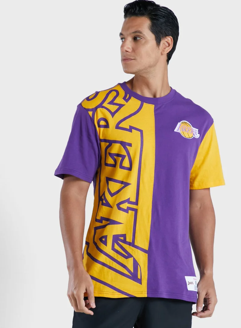 Mitchell & Ness Los Angeles Lakers Play By Play T-Shirt