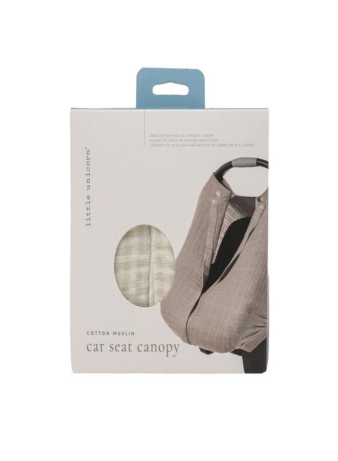 Little Unicorn Breathable Car Seat Canopy | Magnetic Closure Cover & Universal Fit | Protection & Privacy for Baby (Tan Gingham) - Image 3