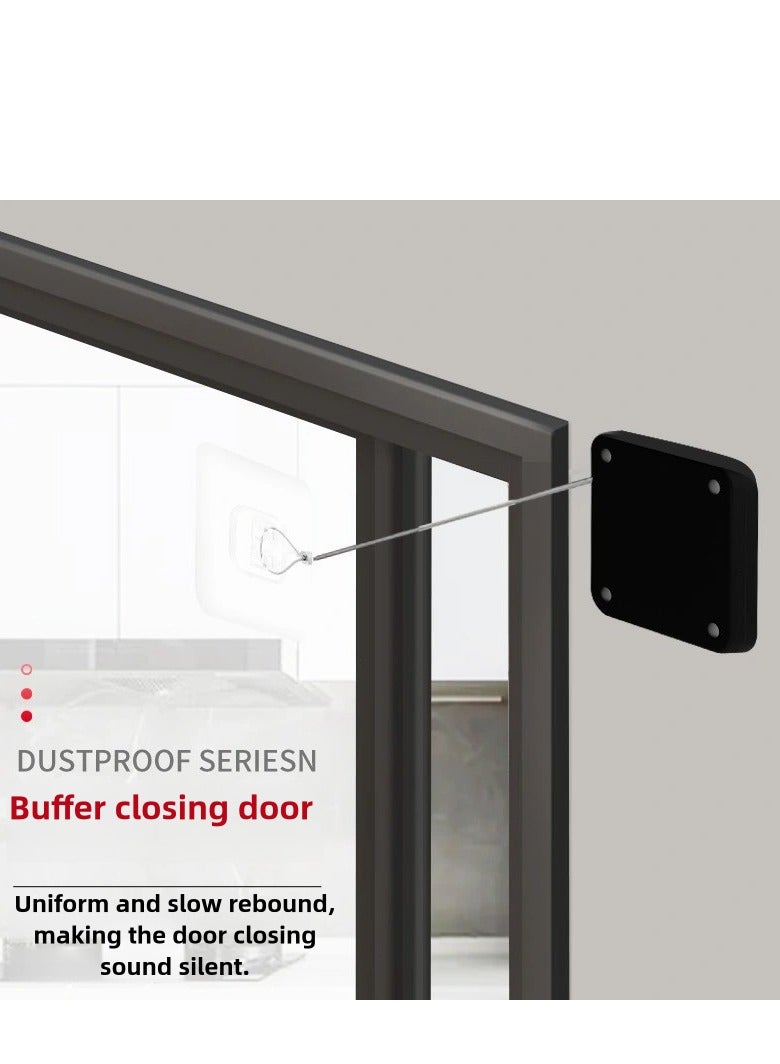 Automatic Sensor Door Closer Punch-free Adjustable Surface Door Stopper Automatically Close Door Bracket Closer telescopic door device wooden door closed sliding door wire pull rope Home Improvement - Image 5