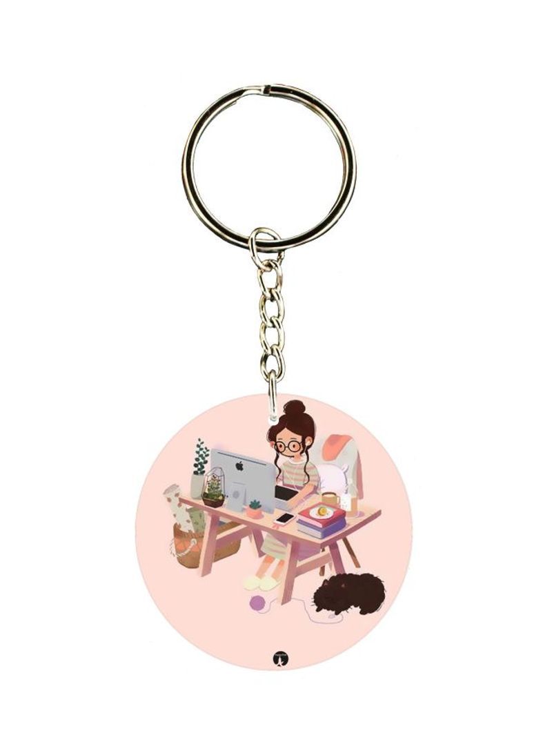 RKN Girl Printed Keychain
