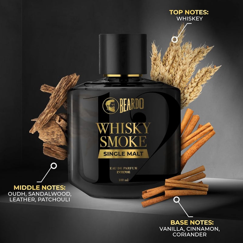 بيردو عطر SINGLE MALT Whisky Smoke للرجال، 100 مل | عطر قوي جدًا (Eau de Parfum) - تركيز عالي | نكهات حارة وخشبية - عطر فاخر من نوع Oudh | هدية للأخ أو الأصدقاء - Image 3