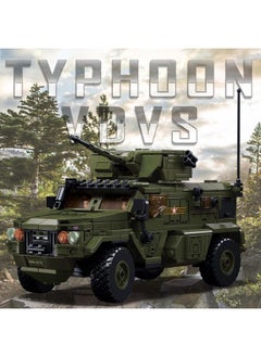 Sluban Military Vehicle Set Building Toy Army Car, Military Off-Road Vehicle Model, With 4 Military Soldier Minifigures, Gifts For Boys Aged 6-12 Kids Girls, Compatible With Lego Military Set, 519 Pcs  - Image 2