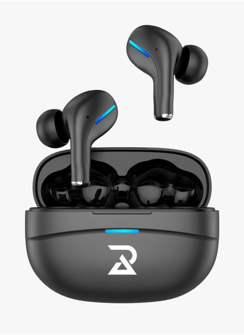 RADALIFESTYLE Air 7 wireless bluetooth TWS in ear earbuds with ENC & low latency (Black)  - Image 1