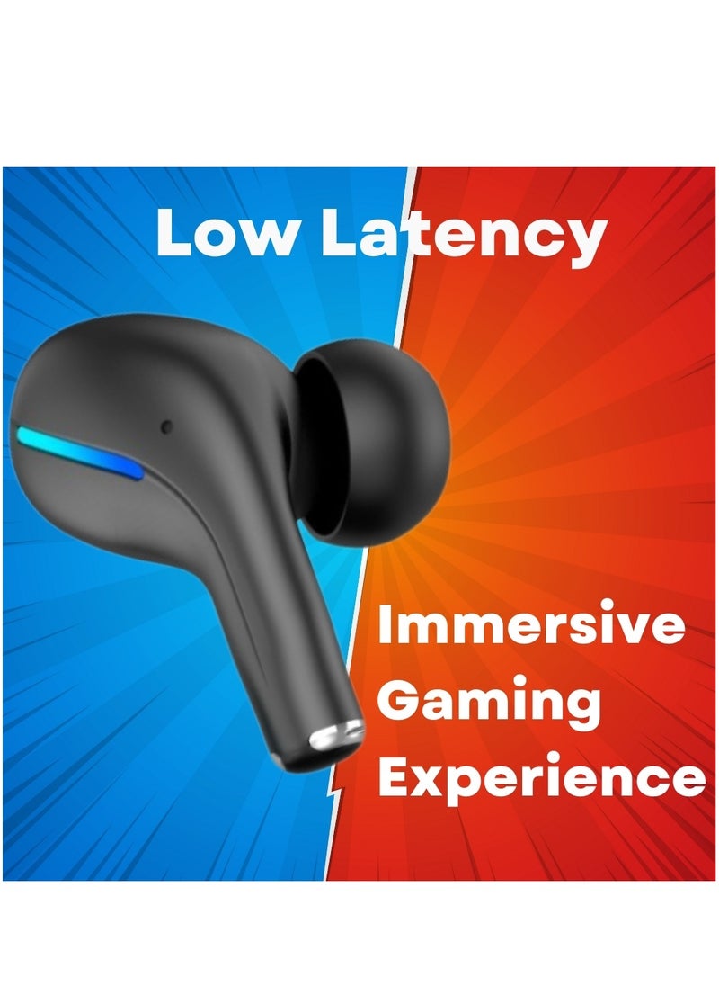 RADALIFESTYLE Air 7 wireless bluetooth TWS in ear earbuds with ENC & low latency (Black)  - Image 3