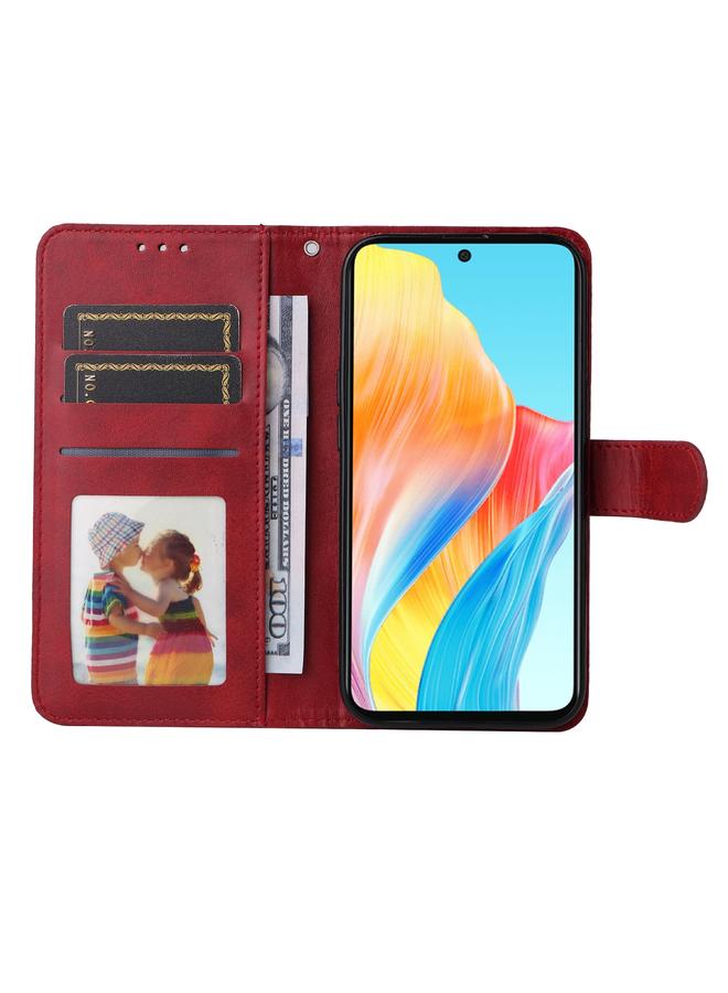 erorex Case For OPPO A58 4G Classic Calf Texture Flip Leather Phone Case - Image 4