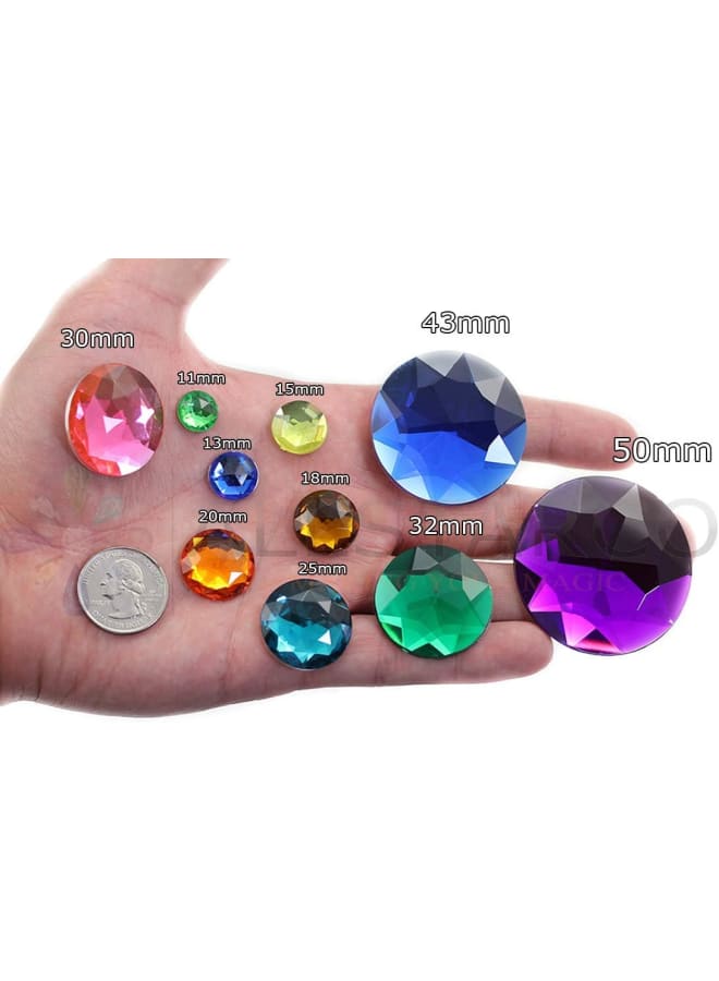 10mm Blue Sapphire - Lt. CH02 Flat Back Sew On Round Beads Acrylic Rhinestones Sewing Plastic Gems with Holes for Jewelry, Clothes, Garment Embelishments, Shoes, Cosplays, Crafts 100 Pieces  - Image 2