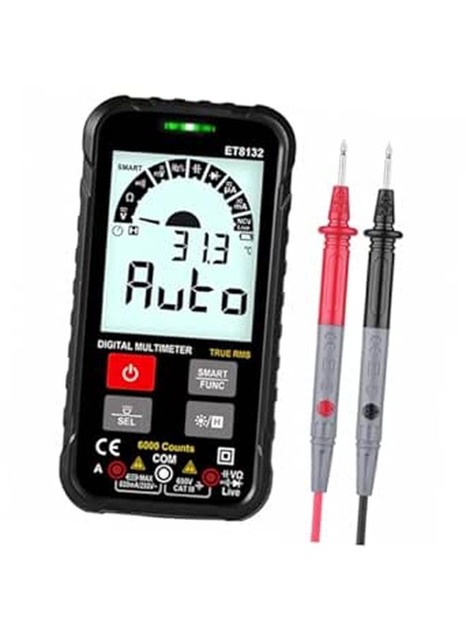 Auto Ranging Digital Multimeter Voltage Tester with Ohm Volt Amp Measurement - Image 1