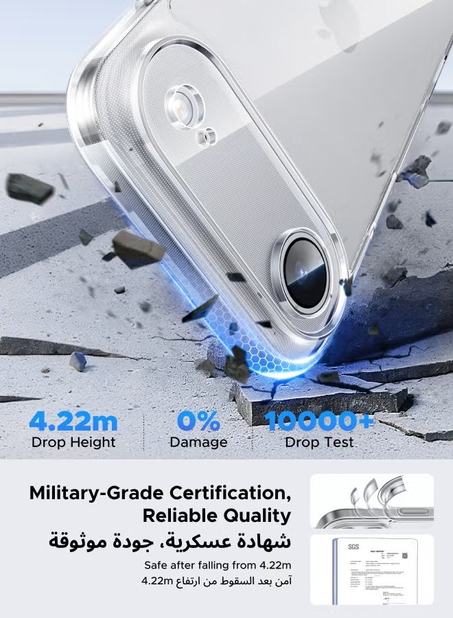 كارنييل جراب iPhone 17 Air Clear - جراب شفاف رفيع من الكريستال مقاوم للخدش والصدمات ومضاد للسقوط مع قبضة مضادة للانزلاق لهاتف iPhone 17 Air مقاس 6.1 بوصة - Image 2