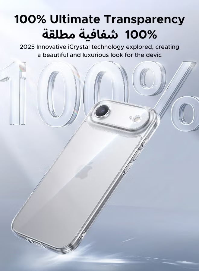 كارنييل جراب iPhone 17 Air Clear - جراب شفاف رفيع من الكريستال مقاوم للخدش والصدمات ومضاد للسقوط مع قبضة مضادة للانزلاق لهاتف iPhone 17 Air مقاس 6.1 بوصة - Image 5