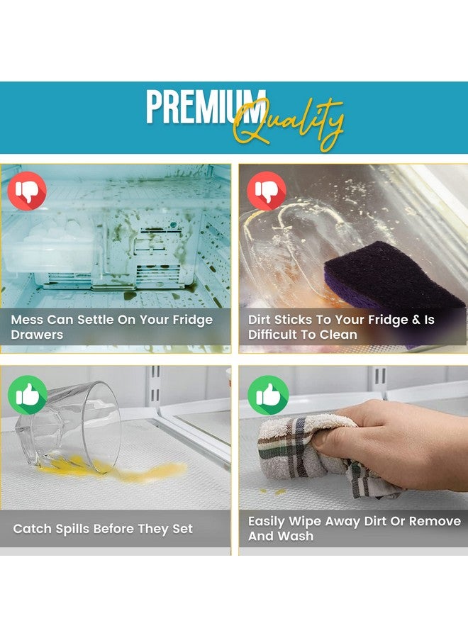 Linda's Essentials Refrigerator Liners for Shelves (12 Pack) by Linda’s Essentials - Non-Adhesive Shelf or Drawer Liner, BPA-Free Fridge Mats for Kitchen & Cabinets, Easy to Clean, Ideal Household Essentials (Clear) - Image 3