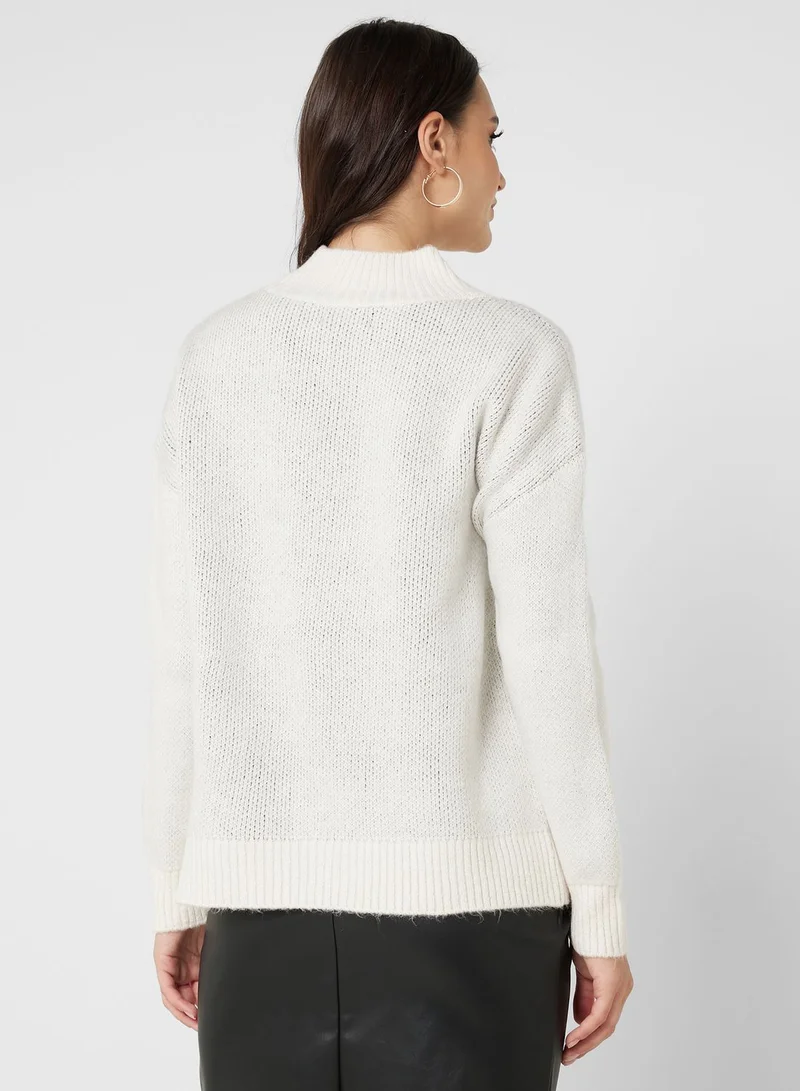 ONLY High Neck Printed Sweater