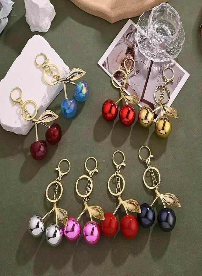 BAG IN ENTERPRISE BAG IN Cute Cherry Keychains - Colorful Fruit Key Rings for Bags and Keys (GOLDEN) - Image 5